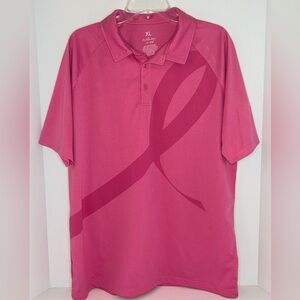 Delta & Breast Cancer Research‎ Foundation hot pink short sleeve polo size XL